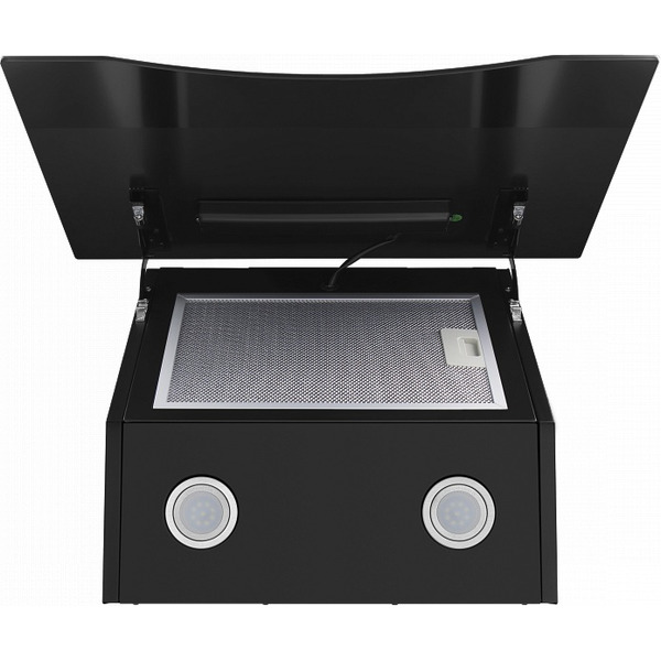 Наклонная кухонная вытяжка MAUNFELD TEFFI 60 черное стекло