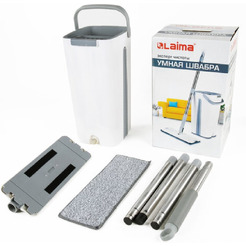Швабра с отжимом и двухкамерным ведром LAIMA PRO CLEAN (607979)