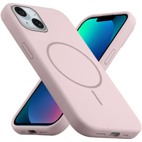 Бампер Bingo Silicone Magnetic для iPhone 13 Пудровый