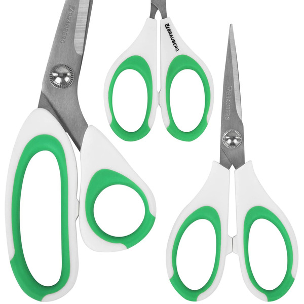 Ножницы BRAUBERG 3шт. (115, 145, 205мм) + сниппер 272982