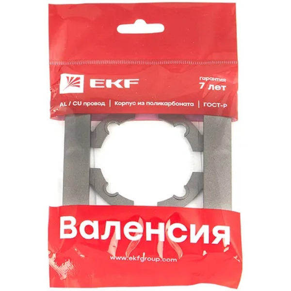 Рамка EKF Валенсия 1-местная (графит)