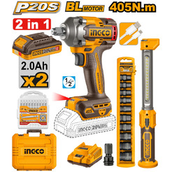 Гайковерт + фонарь INGCO COSLI23056