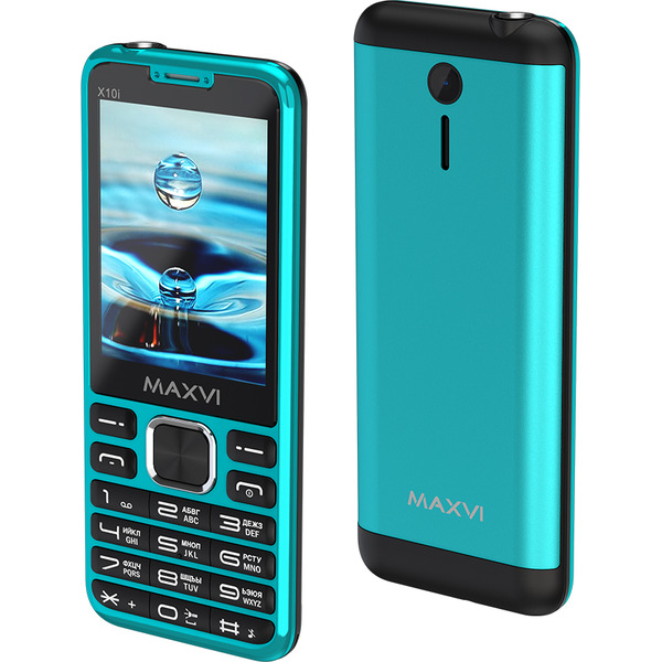 Мобильный телефон Maxvi X10i +ЗУ WC-112 (голубой)