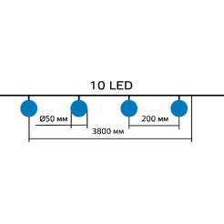 Новогодняя гирлянда Gauss Solar GS033