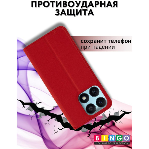 Чехол-книга BINGO Book для HONOR X8a красный