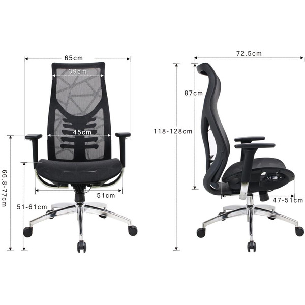 Кресло компьютерное EVOLUTION FISHBONES PRO Black