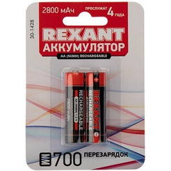 Аккумулятор Rexant AA 2800mAh 2шт 30-1428
