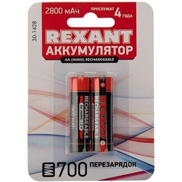 Аккумулятор Rexant AA 2800mAh 2шт 30-1428