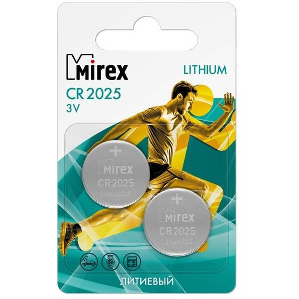 Батарейка Mirex CR2025 2 шт