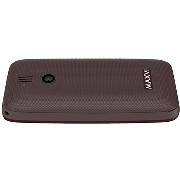 Кнопочный телефон Maxvi B110 + ЗУ WC-112 (коричневый)