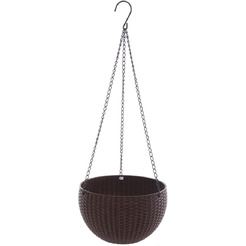 Кашпо BOTANICA Rattan (26x16см, коричневый)