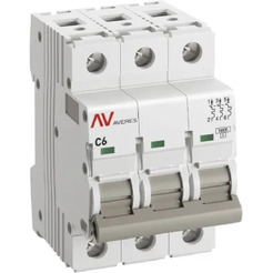 Выключатель автоматический EKF Averes AV-10 3P 6A (C) 10kA