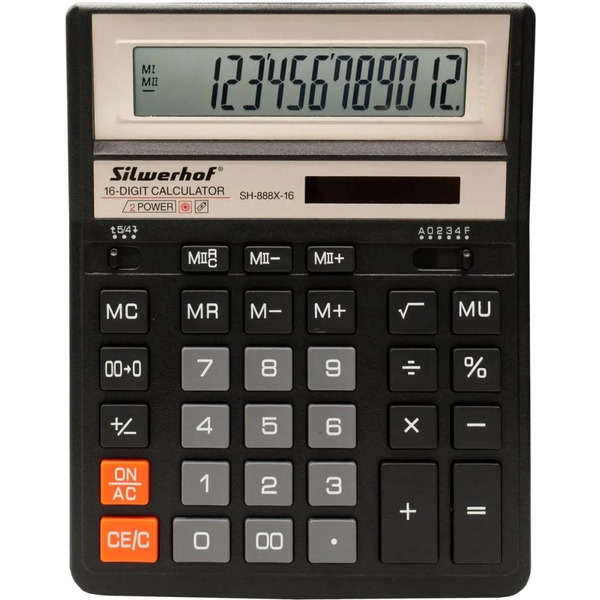 Калькулятор Silwerhof SH-888X-16 черный