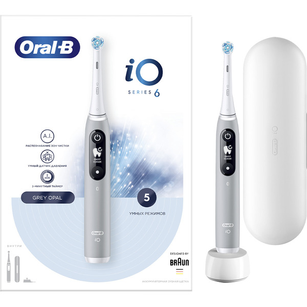 Электрическая зубная щетка Oral-B iO Series 6 Grey Opal