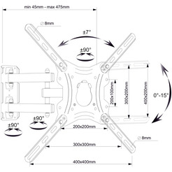 Кронштейн бытовой ELECTRICLIGHT КБ-01-84, черный