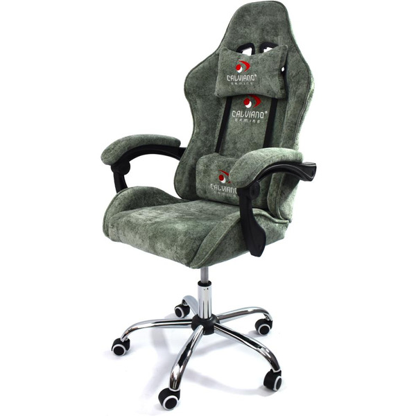 Вибромассажное кресло Calviano ASTI ULTIMATO green fabric