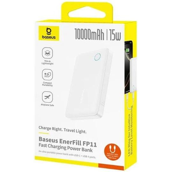 Внешний аккумулятор Baseus EnerFill FP11 P1008210C213-00 10000mAh 15W (белый)