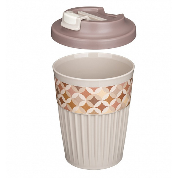 Термостакан Бытпласт Phibo Геометрия 43327723452 (бежевый)