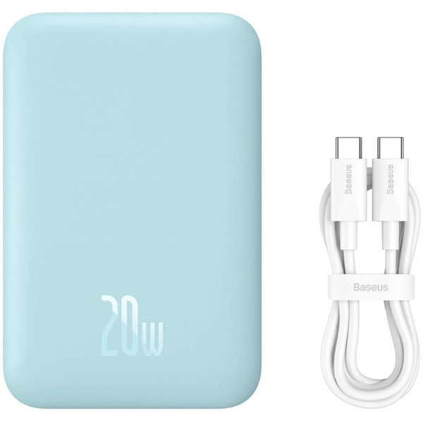 Внешний аккумулятор Baseus Magnetic Wireless PPCX020003 6000mAh (голубой)
