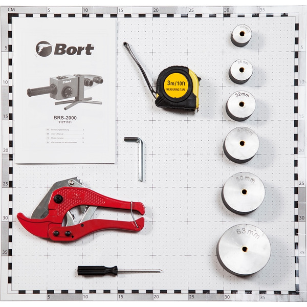 Аппарат для сварки труб Bort BRS-2000 (91271181)
