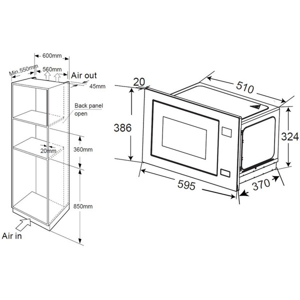 Микроволновая печь ZORG MIA211 M (белый)