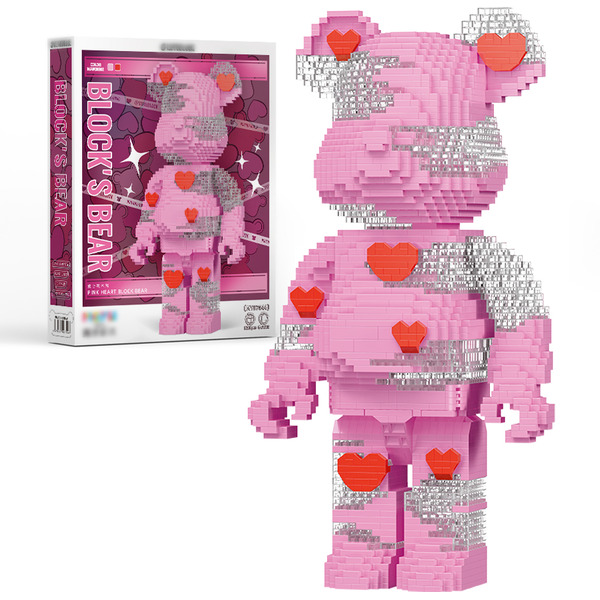 Игрушка конструктор MOYU Розовый медвежонок MY97044