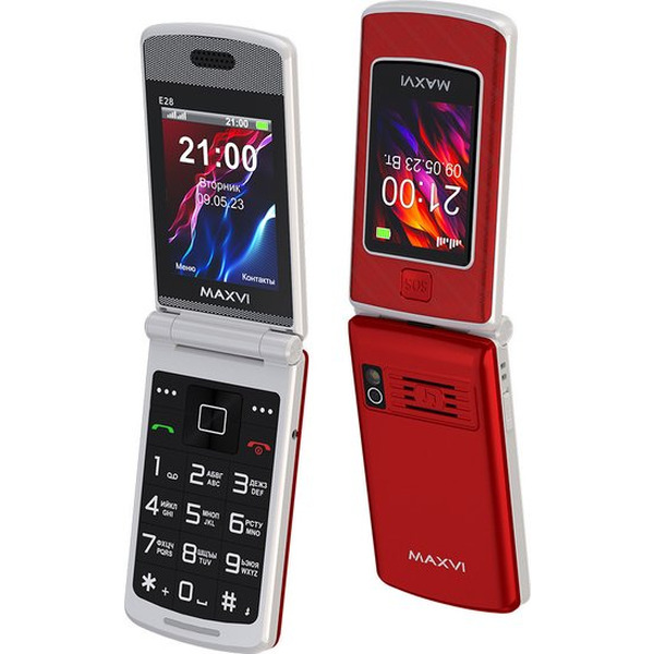 Кнопочный телефон Maxvi E28 (красный)