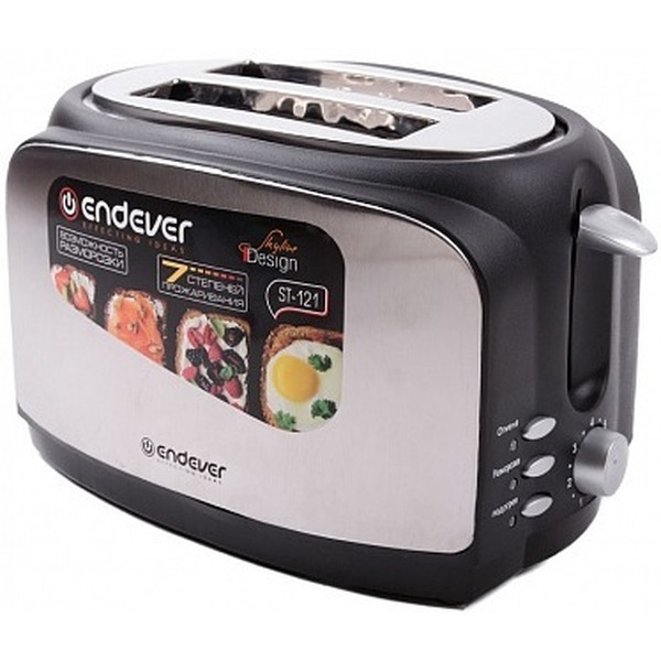 Тостер Endever Skyline ST-121 (черный/сталь)