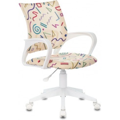 Кресло Бюрократ Burokids 1W (песочный Sticks 02/пластик белый)