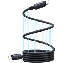 Кабель Baseus PicoGo Magnetic Liquid Silicone Fast Charging Cable USB-C to USB-C (1м, черный)