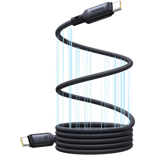 Кабель Baseus PicoGo Magnetic Liquid Silicone Fast Charging Cable USB-C to USB-C (1м, черный)