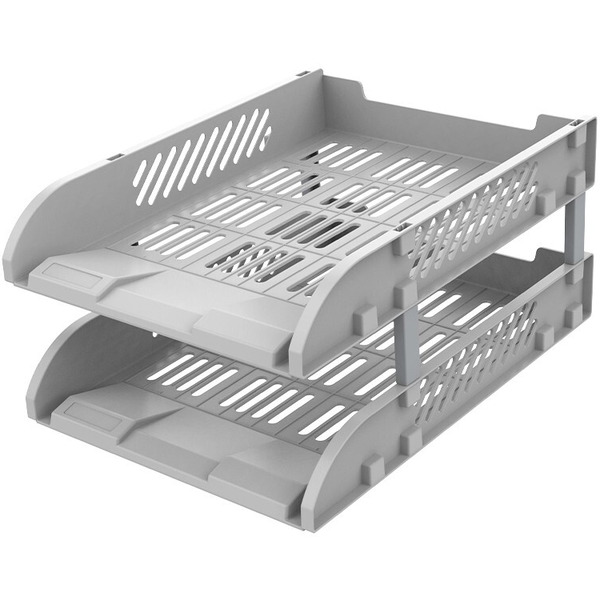 Лоток для бумаг Deli 9212 (серый)