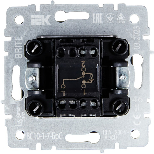 Выключатель IEK Brite BR-V12-1-10-K46