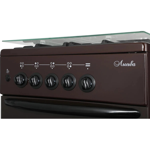 Кухонная плита Лысьва ГП 400 МС-2у (коричневый, стеклянная крышка)