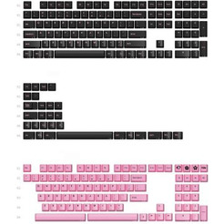 Набор кейкапов Akko Black & Pink Cherry Profile keycaps 229 шт