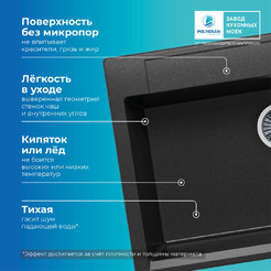 Кухонная мойка Polygran Argo 760 (черный)
