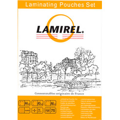 Пленка для ламинирования Lamirel LA-78787 (набор А4, A5, A6 по 25 шт. 75 мкм, 75 шт.)