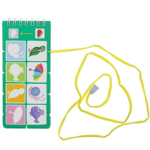 Игра настольная для детей "Игры со шнурком. Учимся различать цвета и формы" (Айрис-пресс) арт. 978-5-8112-6063-8