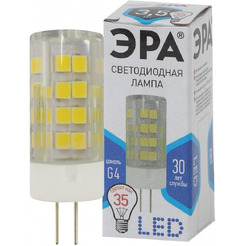 Лампочка ЭРА STD LED JC-3.5W-220V-CER-840-G4