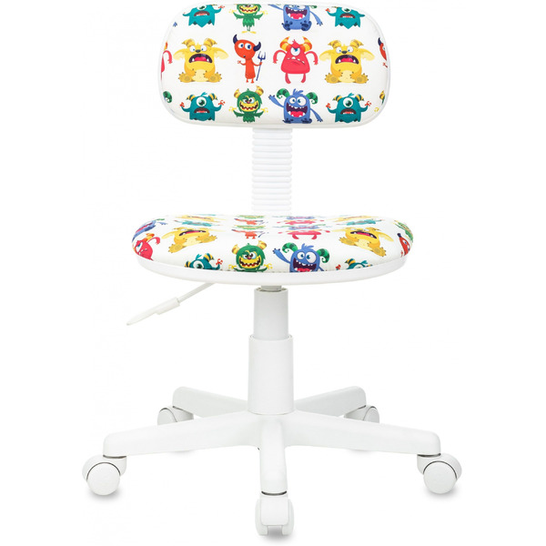 Кресло Бюрократ CH-W201NX (белый монстры/пластик белый)