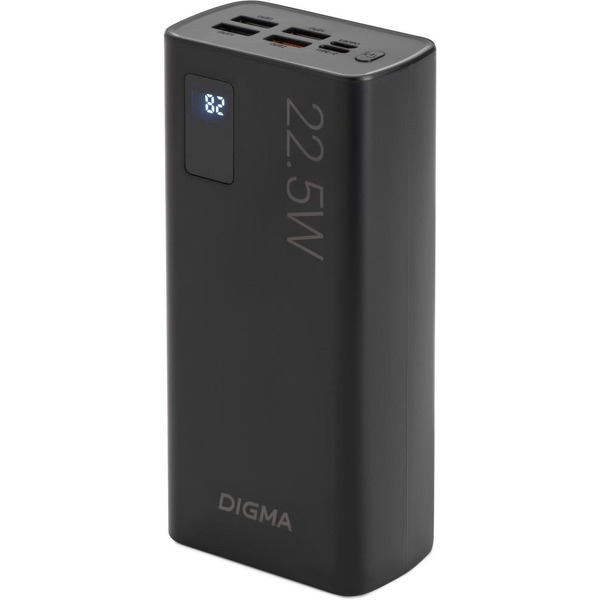 Мобильный аккумулятор Digma DGPF30A 30000mAh (черный)