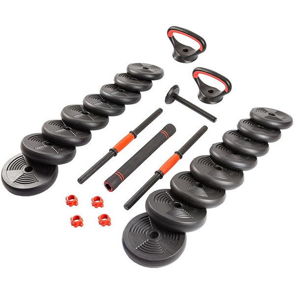 Набор гантелей AMETIST со штангой и гирями 6в1 30 кг