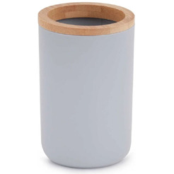 Стакан для зубной щетки и пасты Альтернатива Бамбук М8054 (серый)