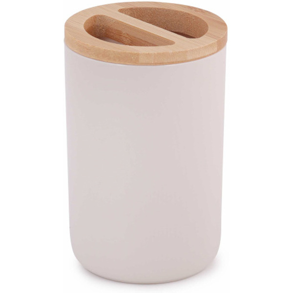 Стакан для зубной щетки и пасты Альтернатива Бамбук М8056 (бежевый)