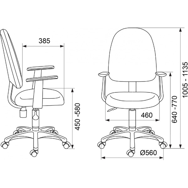 Кресло Бюрократ CH-1300/T-15-21 (черный)
