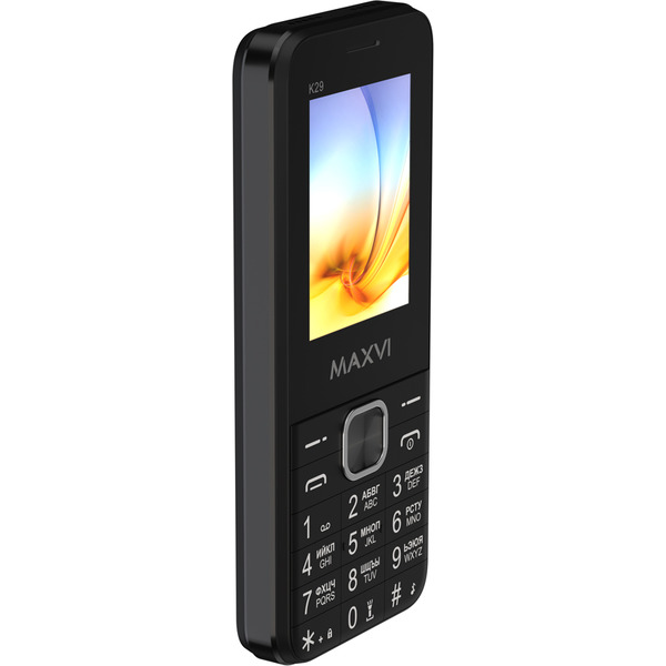 Мобильный телефон Maxvi K29 + ЗУ WC-112 (черный)