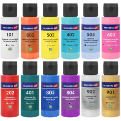 Краски акриловые для техники Флюид Арт BRAUBERG ART 192236