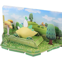 Магнитный конструктор Halftoys Dino Стего с диорамой HD005