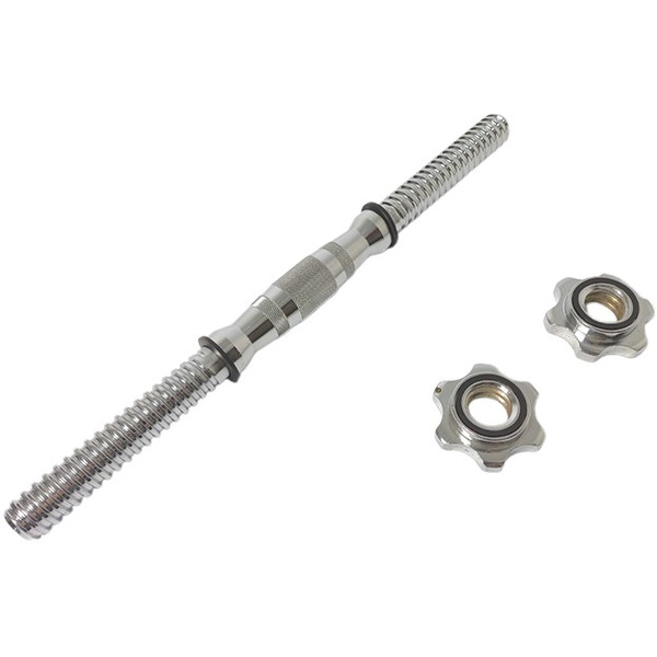 Гриф для гантели Ametist с железной ручкой бочонком 25x450мм (1.7 кг, полнотелый)