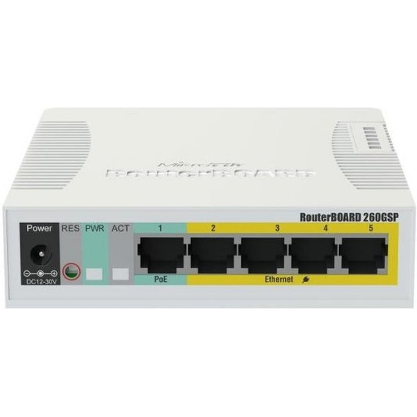 Коммутатор Mikrotik RouterBoard 260GSP CSS106-1G-4P-1S
